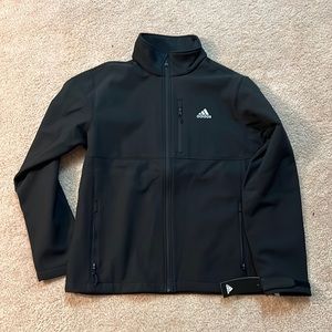 NWT Men's adidas Golf Soft-shell Full Zip Jacket, Black, M ADVR0804